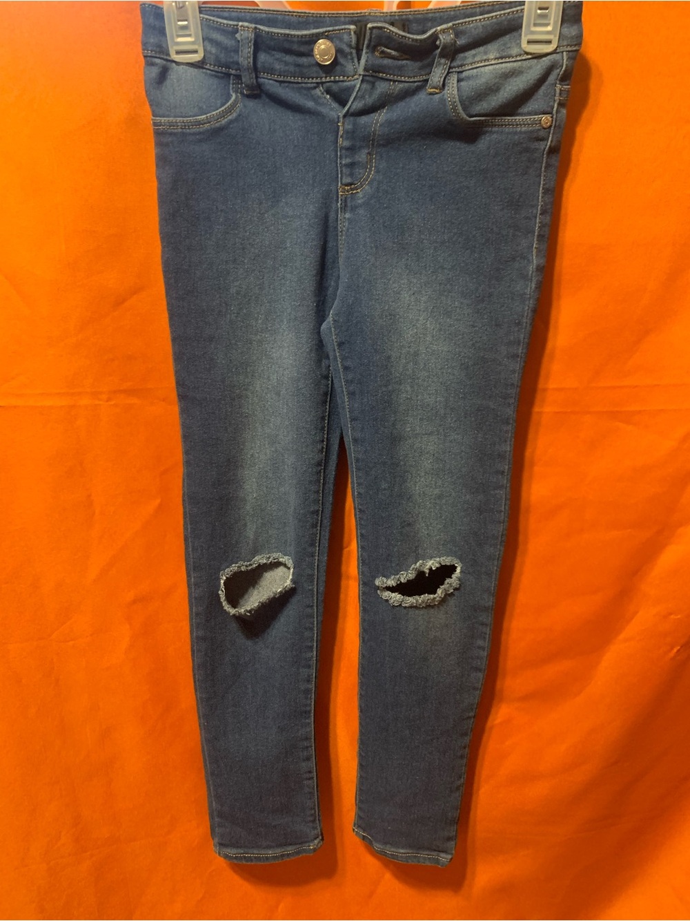 DKNY Classic Blue Women's Distressed Skinny Jeans